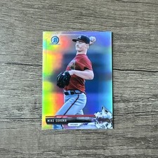 2017 Bowman Chrome Mini Refractor Mike Soroka Rc #BCP-5 Braves