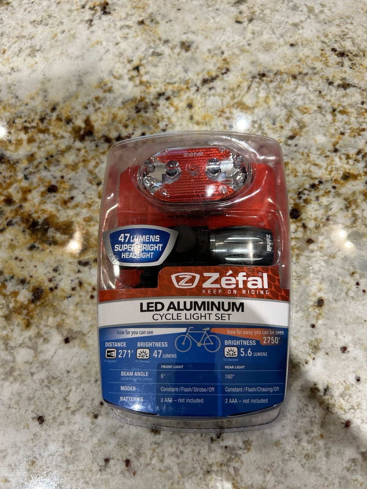 Zefal Led Aluminum Cycle Light Set 47 Lumens Bright Headlight Bike Front & Rear