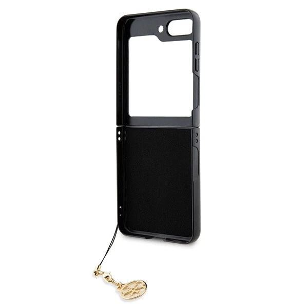 Phone Case for Galaxy Z Flip 5 Guess Gold Chain Brown
