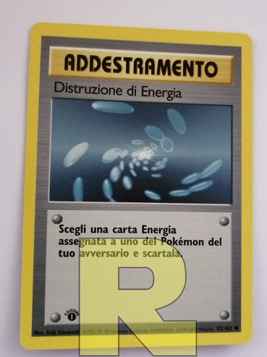 Energy Destruction ® Base Set 92/102 ® Common ® 1st EDITION Italian ® EX - Picture 8 of 11