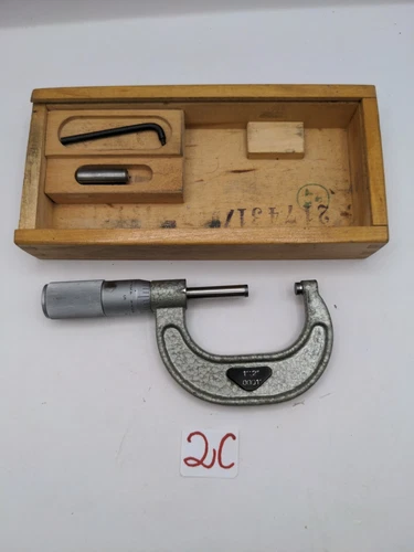 Unbranded 1"-2" Outside Micrometer -.0001" Grad - Carbide Tips