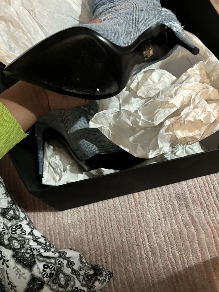 Dolce And Gabanna Denim Patchwork Boot - Image 2 of 4