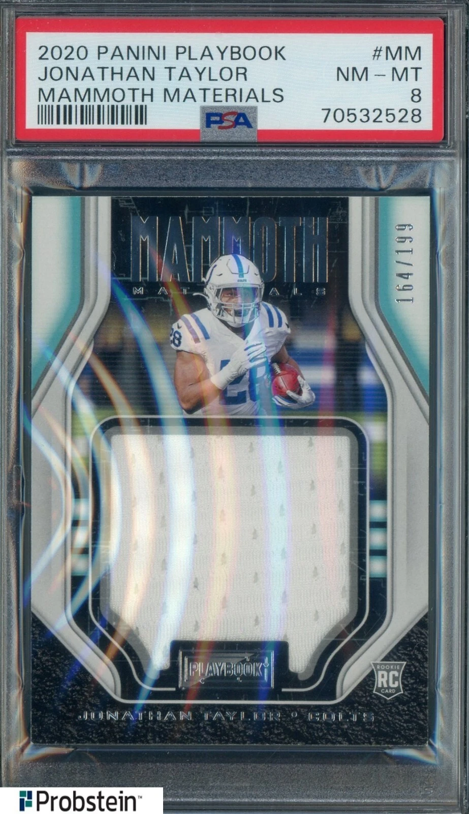 Jonathan Taylor Panini Playbook Mammoth Materials #JT Base