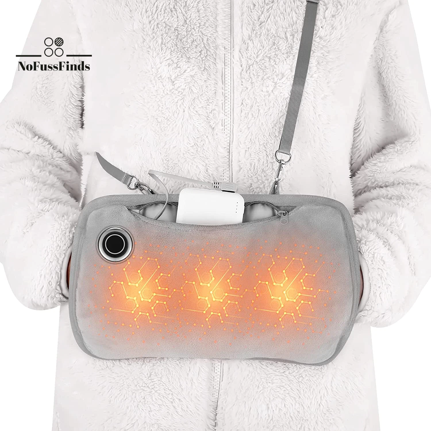 Hand Warmers Rechargeable, Portable Graphene Heated Gloves Handwarmers Bag with