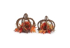  Grapevine Pumpkins with Floral Centerpiece, ...
