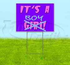 IT'S A BOY 18x24 Yard Sign WITH STAKE Corrugated Bandit BUSINESS GENDER REVEAL