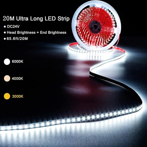 24V LED Strip Lights 120leds/m SMD 2835 LED Tape Light 6000K for Room Garden Bar - Picture 3 of 12