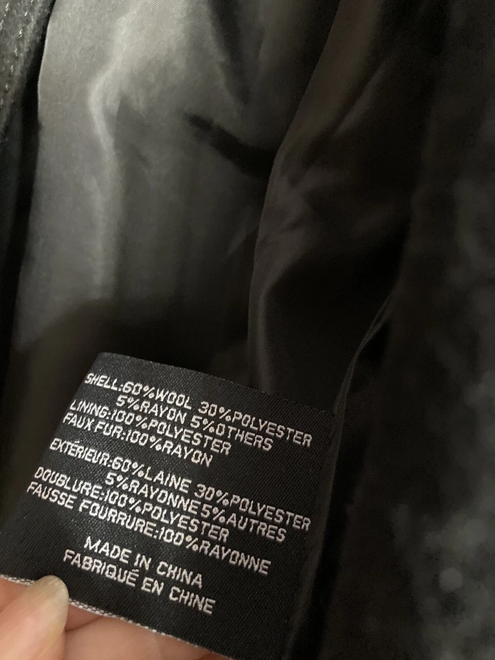 abrigo abs by allen schwartz mezcla lana Foto 3 de 4