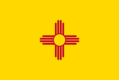 New Mexico Flagge 5 x 3 Fuß - 100 % Polyester mit Ösen USA STAAT Albuquerque