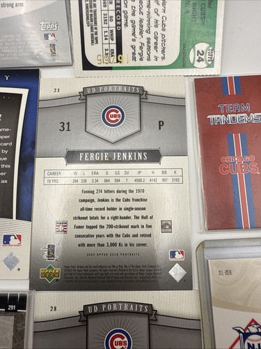 Chicago Cubs Andre Dawson, Ryan Sandberg, Mark Grace & More 9 Card Lot Auto GU - Picture 15 of 20