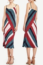 NWT $159 Ann Taylor Colorblock Striped Slip Midi Dress Size 4