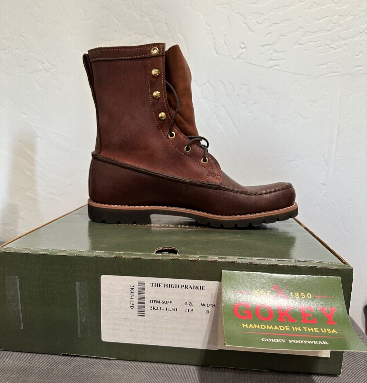 NEW leather Gokey boots THE HIGH PRAIRIE style 11.5 D size