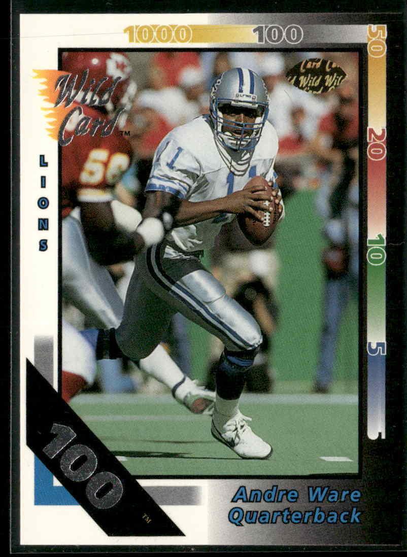 1992 Wild Card #282 Andre Ware 100 Stripe