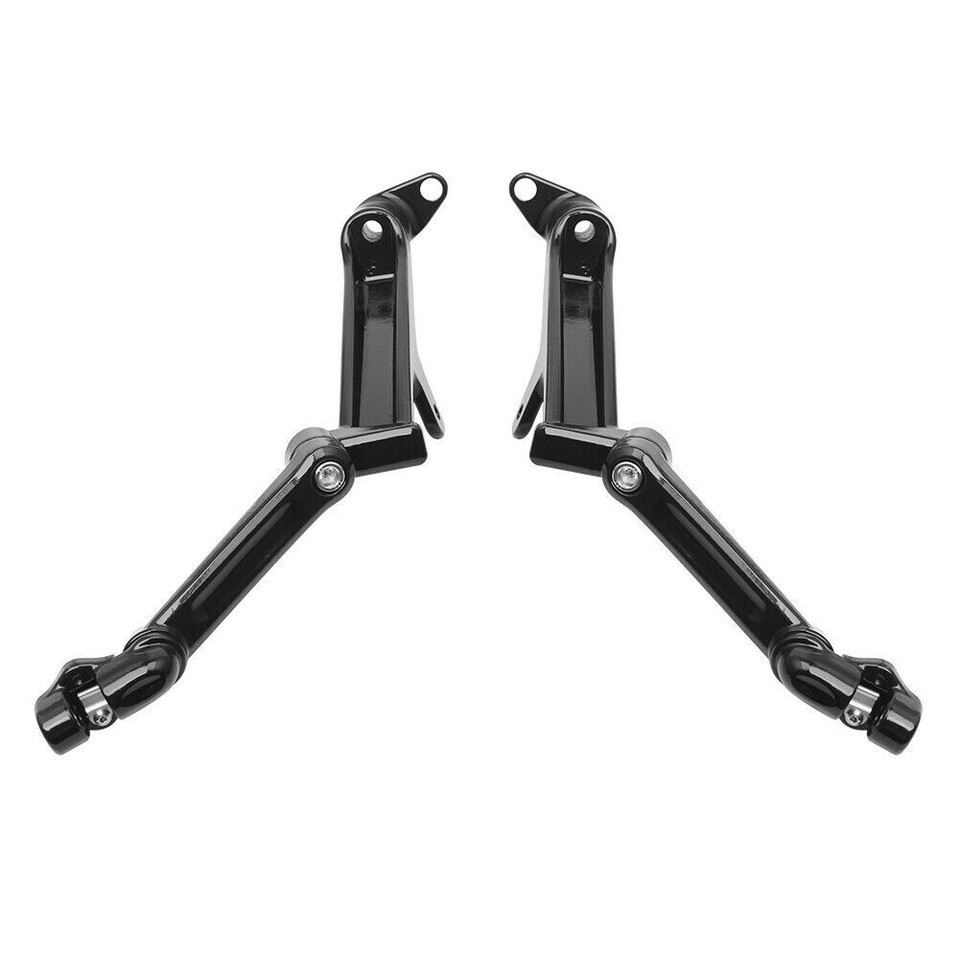 Adjustable Black Frame Mounted Highway Peg Mounts For Harley Touring