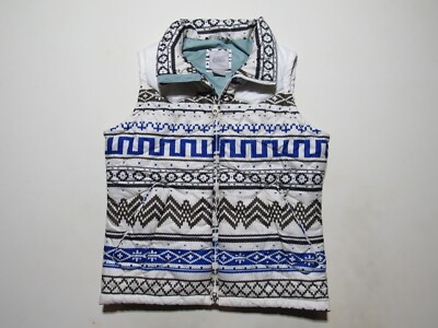 Nike 6.0 Fairisle Winter Puffer Vest Womens Size L Large Cowboy Aztec Ski Jacket