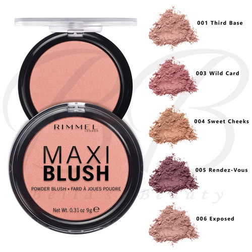 RIMMEL Maxi Blush Face Blusher Compact Pressed Powder 9g *CHOOSE SHADE* NEW