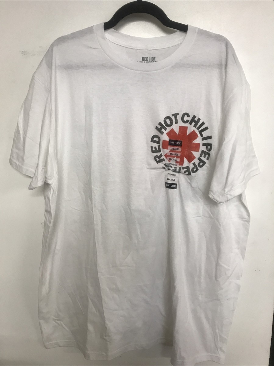 Red Hot Chilli Peppers Tシャツ XLサイズ White Hot Topic Red Hot Chili Peppers White T Shirt logo front and
