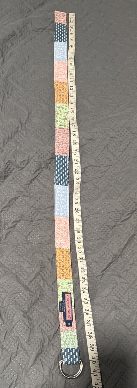 Vineyard Vines Patchwork Belt D Ring Nautical Wha… - image 2