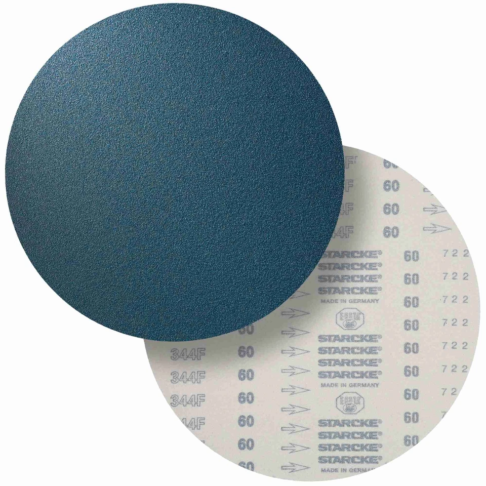 10 x STARCKE Schleifscheibe Schleifblatt 344FK | 300 mm Ungelocht | Korn wählbar