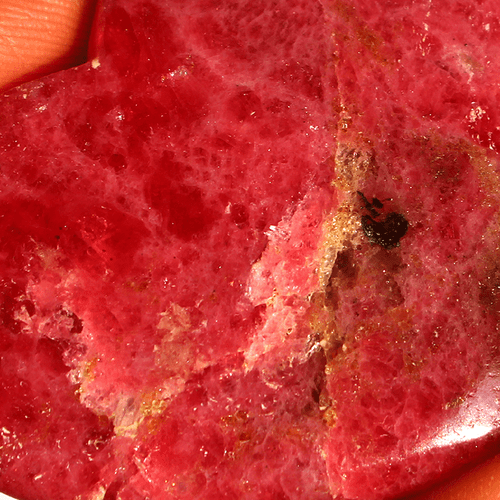 53g Gemma Naturale Rodonite Cristallo Cuore Pietra di Palma Esemplare Minerale Reiki~ 45MM - Foto 4 di 11