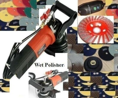 #ad #ad Power Tools Concrete Wet Polisher Combo Kit 20 Diamond Pads 2 grinding cup wheel $199.99