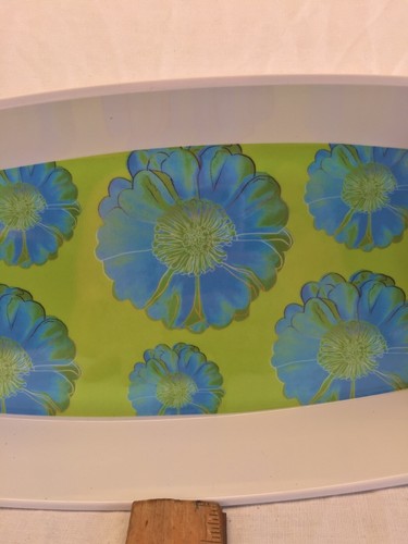 Lote Platos de Melamina Andy Warhol (3) Bandeja Anidación (1) Precio Floral Verde Azul - Imagen 3 de 11