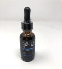 Beard Growth Oil Serum Jojoba Castor Vitamin E for Thicker Fuller Beard 1 oz