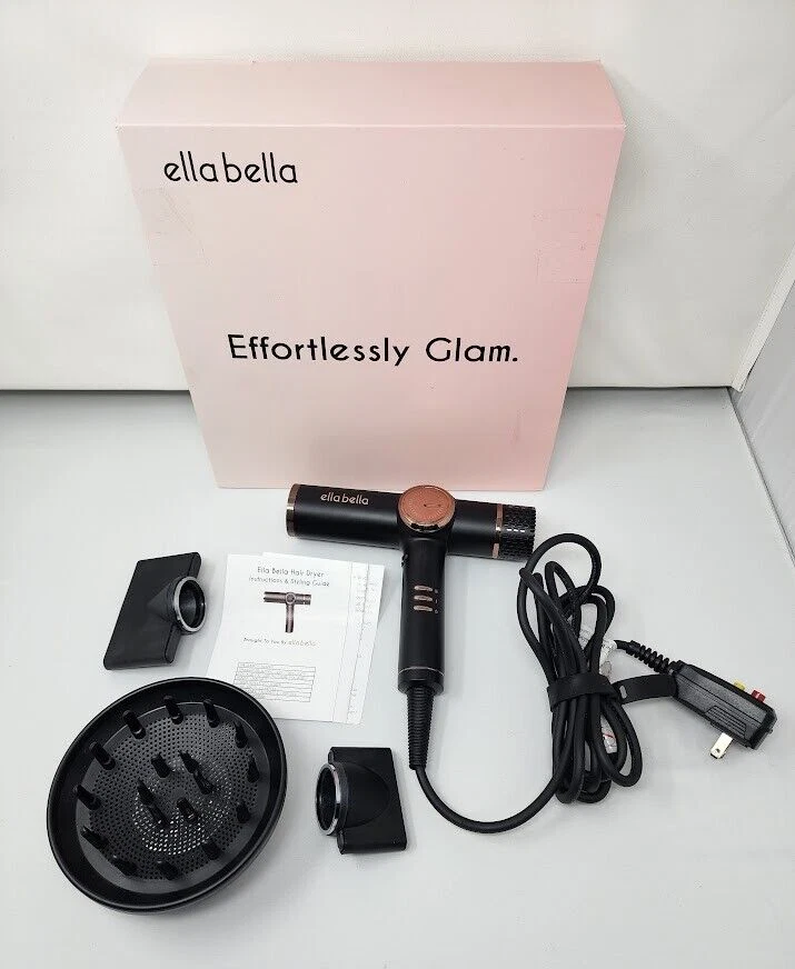 ELLA BELLA Professional Ionic Hair Blow Dryer with Diffuser - Open Box - Image 3 of 3