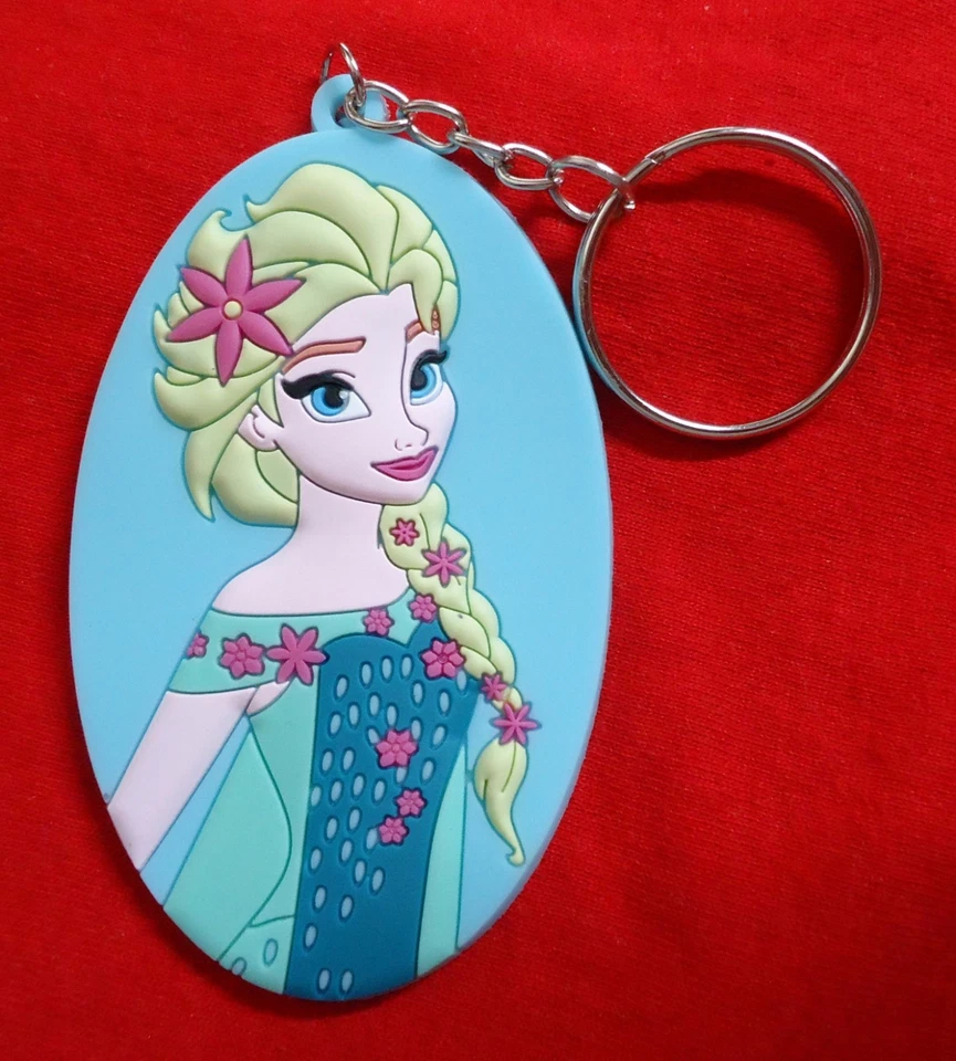 Elsa oval - Walt Disney's Frozen - Gummi Schlüsselanhänger / rubber keychain - Bild 1 von 1