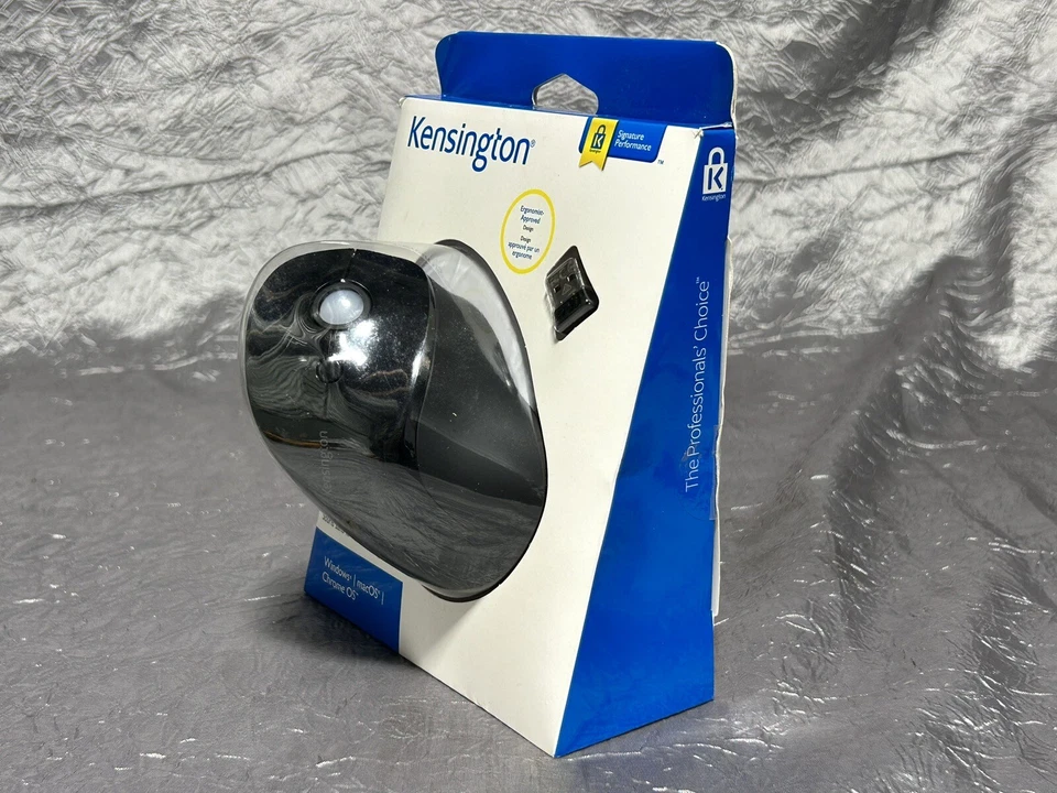 Kensington Pro Fit Ergo Vertical Wireless Mouse- Black (K75501WW) NIB - Image 2 of 4