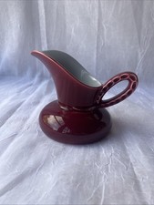 Vintage Art deco, Fieldings Crown Devon red/grey squat Jug/ pitcher - 5" tall