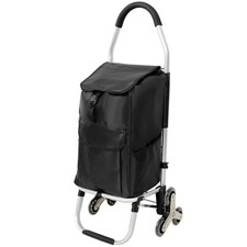 Shopping Stair Trolley with Wheels,Trolley Black Foldable Shopping Cart,Removabl
