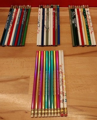 Vtg Lot Of 40 No. 2 Pencils Various California Buissiness Advertising Unused 
