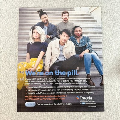 Gilead Truvada HIV Prevention Print Ad We're on the Pill 2019