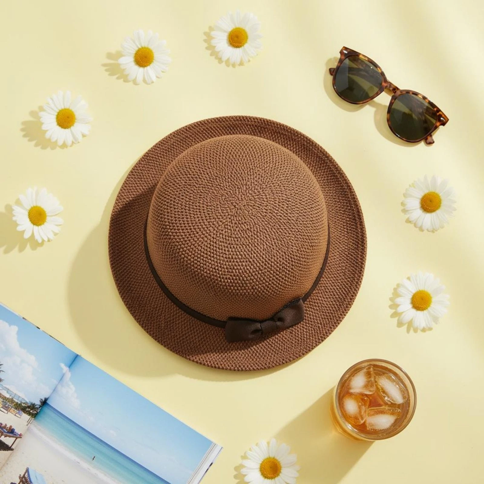 Women's Bow Sun Hat Lightweight & Breathable Headwear for Travel