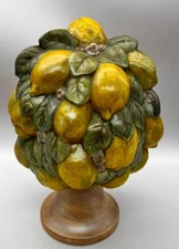 Vintage Ceramic Lemon Tree Topiary 13" TALL