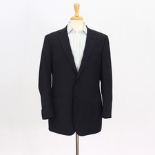 Armani Collezioni 44L Gray Sport Coat Blazer Jacket Check 2-Button Wool
