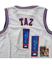 Dee Bradley Baker signed Jersey Tune Squad Taz Space Jam JSA Authentication