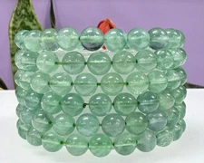 Wholesale Lot 6 Pcs Natural Green Fluorite 8mm 7.5” Crystal Stretch Bracelet