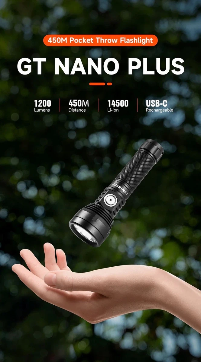 Linterna Lumintop GT Nano Plus 1200 lúmenes el pequeño lanzador