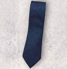 JOHN W NORDSTROM Silk Tie ITALY Navy Blue Geometric W:3.1" EUC