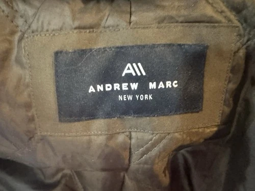 Andrew Marc Men's Mac Style Jacket Sz M Olive Green Removable Hood Gorpcore image 3