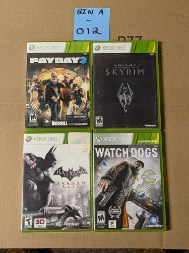 New ListingXbox 360 Action Bundle (4 Games): Skyrim + Batman Arkham City + More