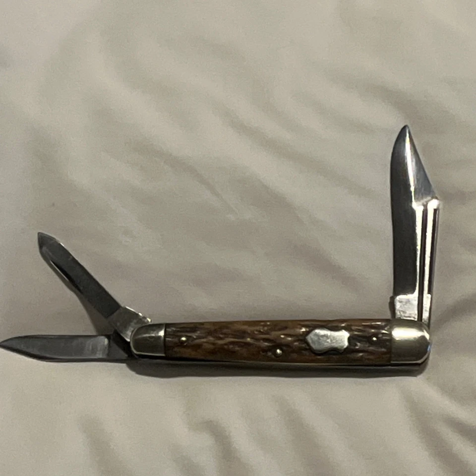Remington R6393 Ciervo Años 20 Tres Hojas Whittler Súper Raro Ranura de Sangre en Hoja Foto 2 de 4