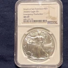 2020 American Silver Eagle San Francisco Emergency Product - 1 oz .999 NGC MS69
