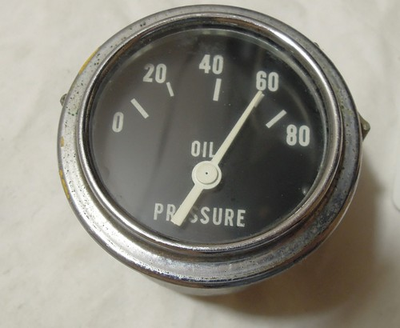#ad Vintage AC Spark Plug Division Oil Pressure Gauge 0 80 PSI unknown model # $21.99