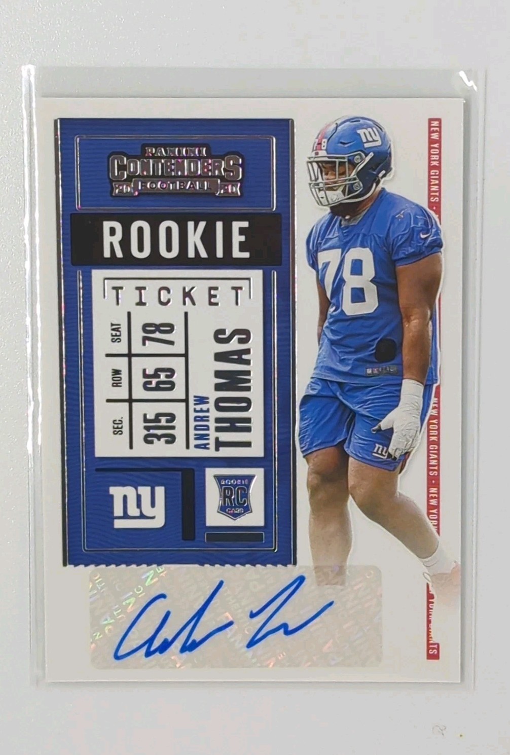 Andrew Thomas Panini Contenders #156 Autograph