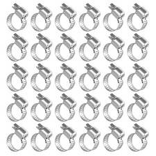 30 Pcs Stainless Steel Hose Clamps Assortment Kit for Fuel Line Plumbing Pipe