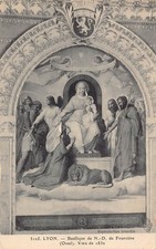 C231 France Lyon Basilique de Notre Dame de Fourviere vintage postcard