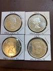 Lot of 4x 1963 Canada Silver $1 Dollar Coins **Great Condition** 80% Silver